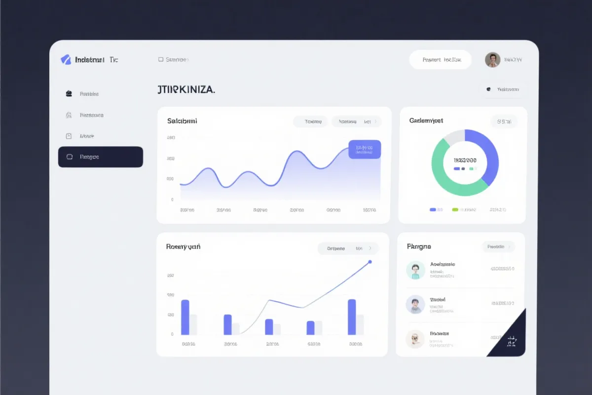 数据面板与图表界面示意图